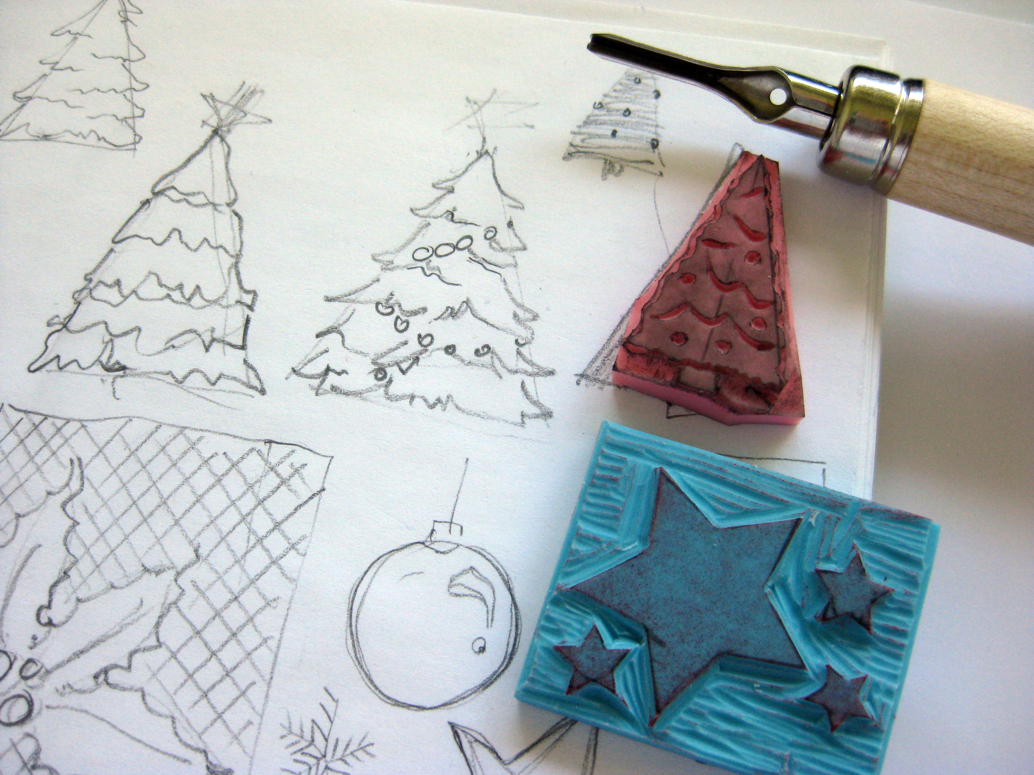 Stempel schnitzen – perfekt für die Gestaltung von Weihnachtskarten 23W-503